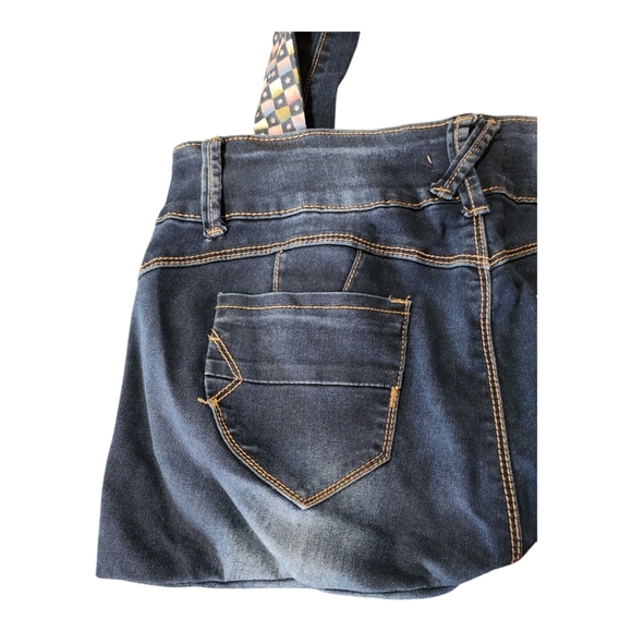 Hailey Made with Love Upcycled Denim Tote Bag - Eco-Friendly Handmade Purse - Picture 4 of 9